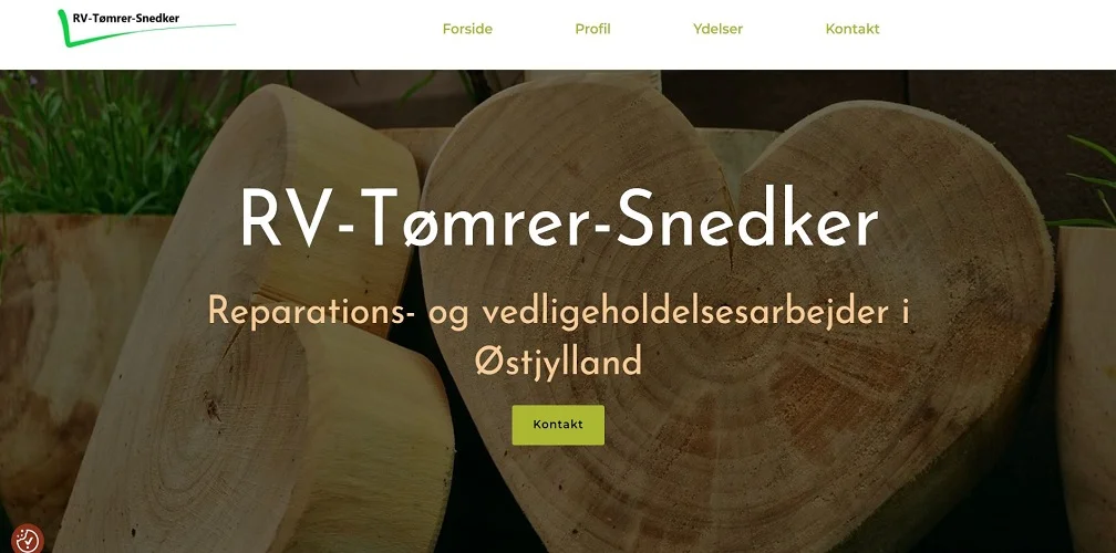 hjemmeside design tømrer