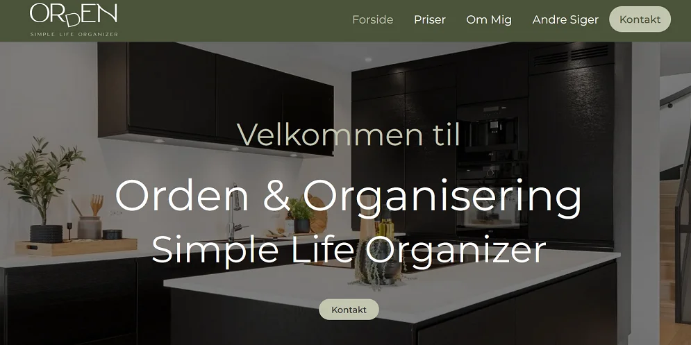 orden og organisering hjemmesidedesign